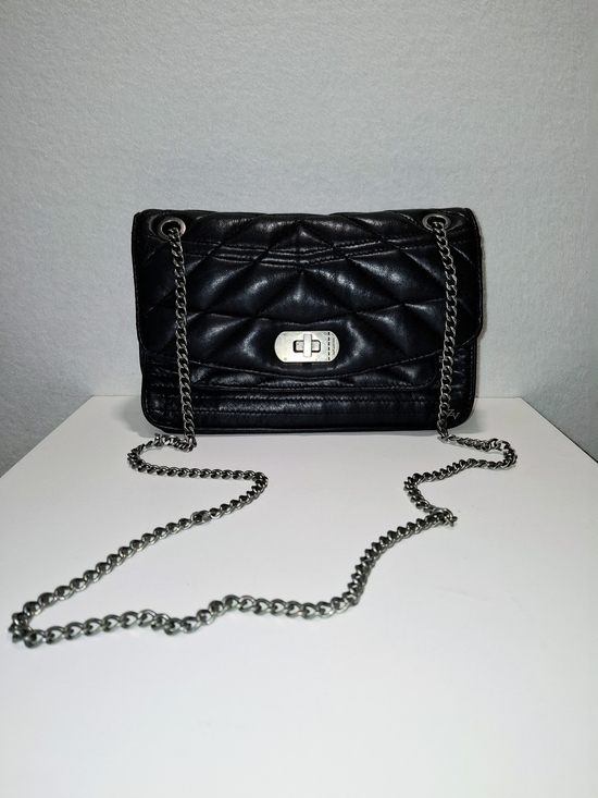 Zadig & Voltaire Handbags - Zadig & Voltaire Black Quilted Shoulder Bag with Silver Chain